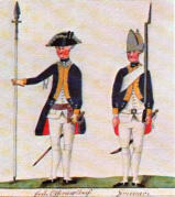 Offizier und F�silier des Regiments 1776